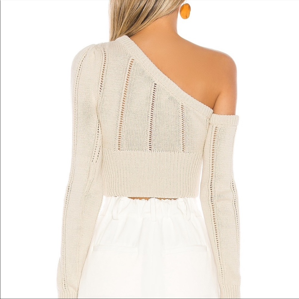 MAJORELLE Cream Off-the-Shoulder Sweater - Picture 3 of 3